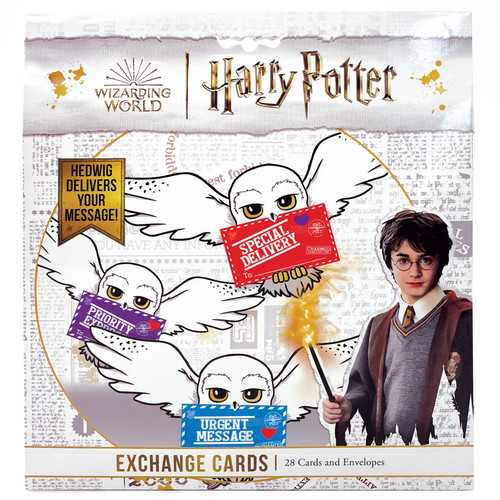 Paper House Large Valentine Cards 28/Pkg-Harry Potter Owl Post - LGVLNTCD-1GDRH - 767636847781