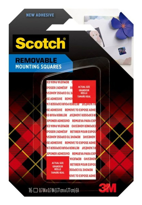 6 Pack - Scotch Removable Mounting Squares-16/Pkg - 5A002BD5-1GDWS - 076308420338 6 Pack - Scotch Removable Mounting Squares-16/Pkg - 5A002BD5-1GDWS - 076308420338