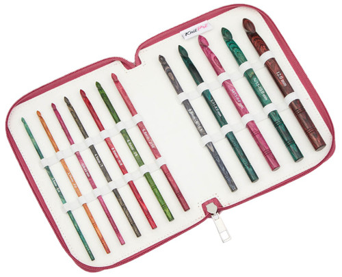 KnitPro-Dreamz Grande Single Ended Crochet Hook Set-Set Of 12 Assorted Sizes 5A002B37-1GDKS - 8907628077006