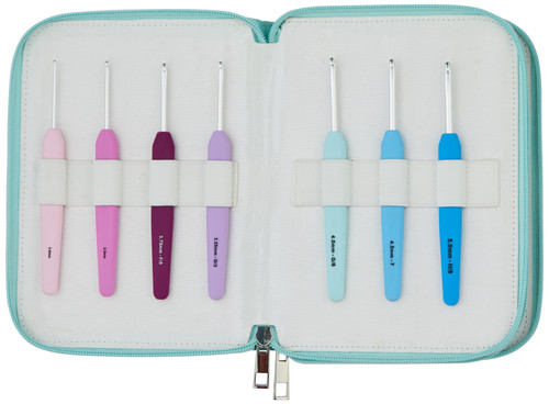 KnitPro-Waves Grande Crochet Hook Set-Set Of 14 Assorted Sizes 5A002B30-1GDLD - 8907628072513