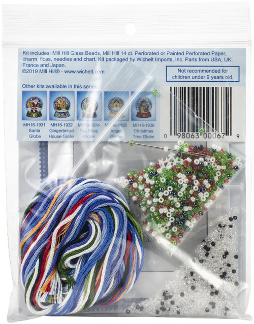 3 Pack - Mill Hill Counted Cross Stitch Ornament Kit 3.25"X2.5"-Snowman Snow Globe (14 Count) - MH16-1933 3 Pack - Mill Hill Counted Cross Stitch Ornament Kit 3.25"X2.5"-Snowman Snow Globe (14 Count) - MH16-1933
