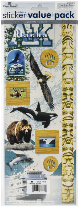 3 Pack - Cardstock Sticker 2/Pkg-Alaska - STCX4004 3 Pack - Cardstock Sticker 2/Pkg-Alaska - STCX4004