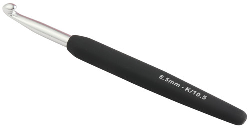 2 Pack - KnitPro Silver Aluminium Crochet Hook W/Black Handle-Size K/6.50mm - 5A0028HP-1GBMW - 8904086259623 2 Pack - KnitPro Silver Aluminium Crochet Hook W/Black Handle-Size K/6.50mm - 5A0028HP-1GBMW - 8904086259623