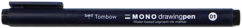 6 Pack - Tombow MONO Drawing Pen 0.1mm Tip-Black - 56400 - 085014564007