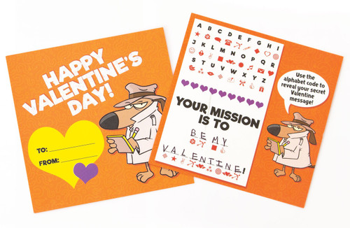 Paper House Small Valentine Cards 28/Pkg-Secret Agent Decoder SMVLNTCD-7006