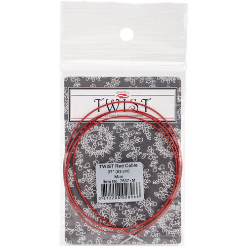 3 Pack - ChiaoGoo TWIST Red Lace Interchangeable Cables 37"-Mini - 7537-M - 812208028966
