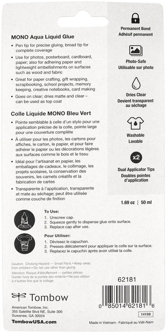 3 Pack - Mono Aqua Liquid Glue Carded-1.69oz - 62181 3 Pack - Mono Aqua Liquid Glue Carded-1.69oz - 62181