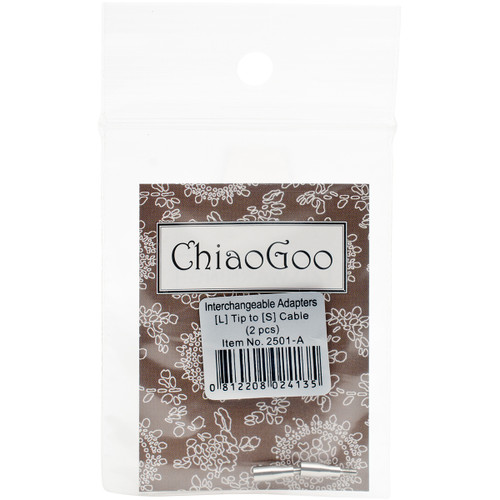 3 Pack - ChiaoGoo Cable Interchangeable Adapters 2/Pkg-Large - Small - 2501-A - 0812208024135