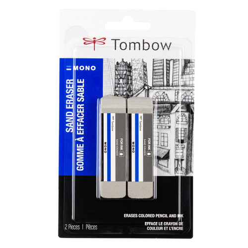 2 Pack - Tombow MONO Sand Eraser 2/Pkg-For Ink - 67304 - 085014673044