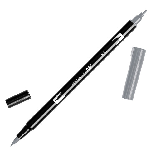 6 Pack - Tombow Dual Brush Marker Open Stock-N65 Cool Gray 5 - DBP-56637