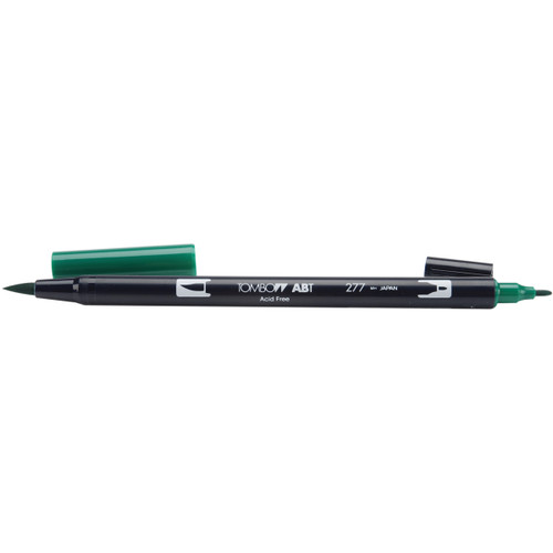 6 Pack - Tombow Dual Brush Marker Open Stock-277 Dark Green - DBP-56532 - 085014565325