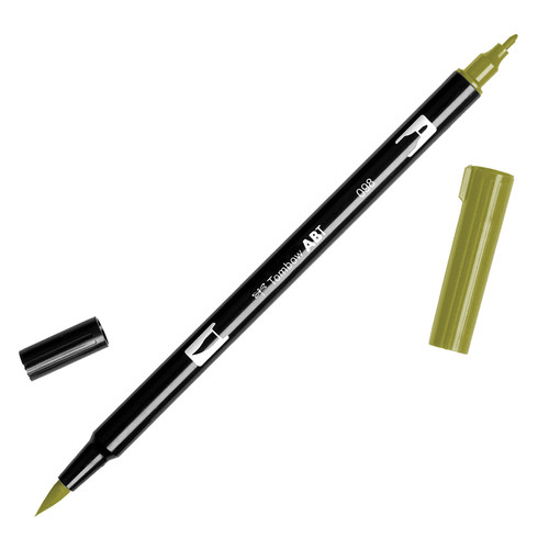 6 Pack - Tombow Dual Brush Marker Open Stock-098 Avocado - DBP-56512 - 085014565127