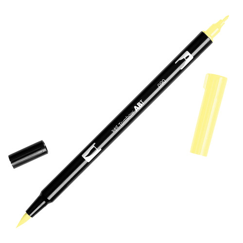 6 Pack - Tombow Dual Brush Marker Open Stock-090 Lemon Cream - DBP-56510 - 085014565103