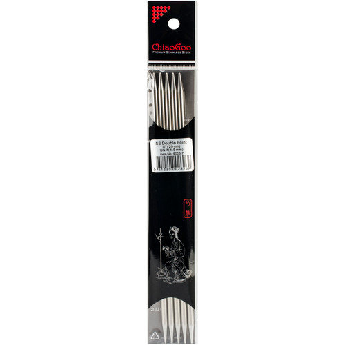 3 Pack - ChiaoGoo Double Point Stainless Knitting Needles 8" 5/Pkg-Size 7/4.5mm - 6008-7 - 0812208026269