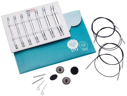 KnitPro-Nova Cubics Deluxe Interchangeable Knitting Ndle Set-Set Of 7 Pair - 5A0028H2-1GBKX - 8907628069285 KnitPro-Nova Cubics Deluxe Interchangeable Knitting Ndle Set-Set Of 7 Pair - 5A0028H2-1GBKX - 8907628069285