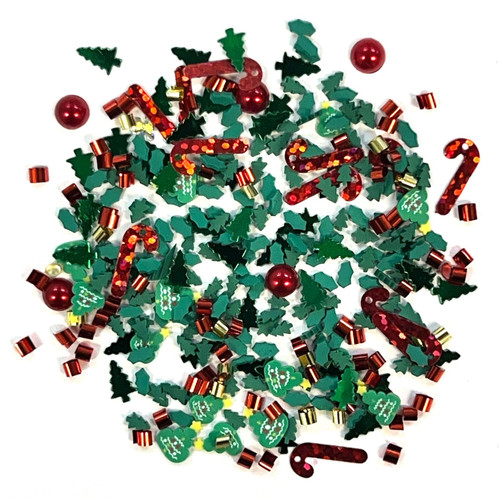 6 Pack - Buttons Galore Mix Upz Craft Embellishments 10g-Holly Jolly - MIXUPZ-1GF3F - 840934074407
