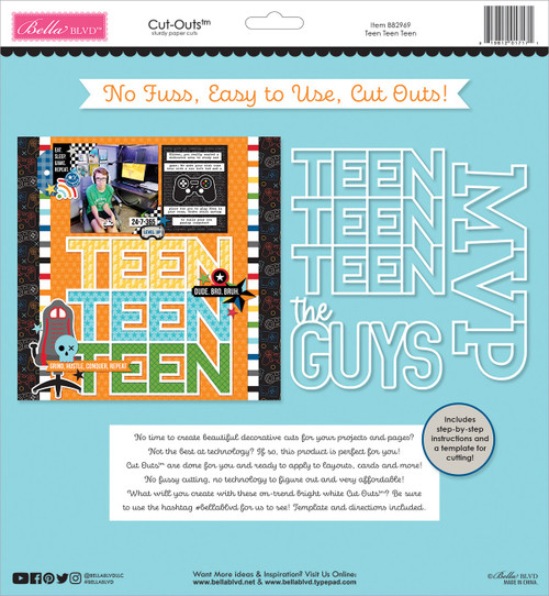 3 Pack - Bella Blvd Teen Vibe Carson Cut-Outs-Teen Teen Teen - 5A002BNC-1GF53 - 819812017171 3 Pack - Bella Blvd Teen Vibe Carson Cut-Outs-Teen Teen Teen - 5A002BNC-1GF53 - 819812017171