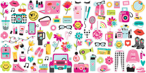 2 Pack - Bella Blvd Cardstock Ephemera-Icons, Teen Vibe Caitlyn - 5A002BNT-1GF5R