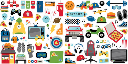 2 Pack - Bella Blvd Cardstock Ephemera-Icons, Teen Vibe Carson - 5A002BPH-1GF66