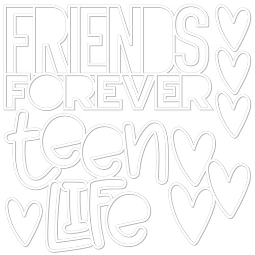 3 Pack - Bella Blvd Teen Vibe Caitlyn Cut-Outs-Friends Forever - 5A002BNY-1GF70 3 Pack - Bella Blvd Teen Vibe Caitlyn Cut-Outs-Friends Forever - 5A002BNY-1GF70