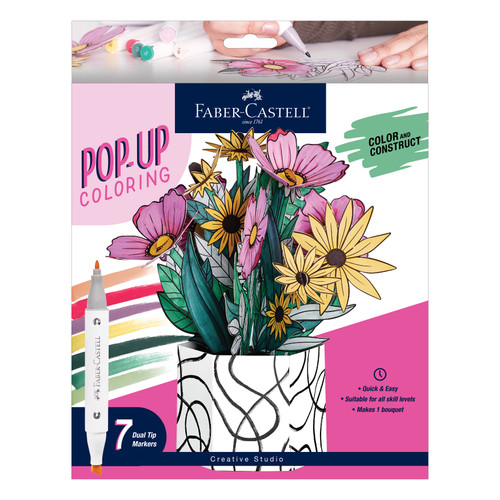 Faber Castell Pop Up Coloring Bouquet-Wildflower Bunch - 5A002BRN-1GF8X - 092633320488