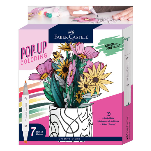 Faber Castell Pop Up Coloring Bouquet-Wildflower Bunch - 5A002BRN-1GF8X