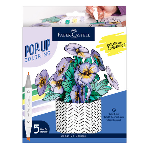 Faber Castell Pop Up Coloring Bouquet-Pansies - 5A002BRX-1GF8R - 092633320457