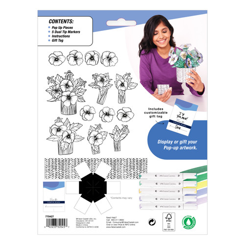 Faber Castell Pop Up Coloring Bouquet-Pansies - 5A002BRX-1GF8R Faber Castell Pop Up Coloring Bouquet-Pansies - 5A002BRX-1GF8R