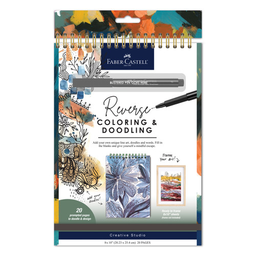 Faber Castell Reverse Coloring & Doodling Book-Neutrals Edition - 5A002BRT-1GF8S - 092633320440