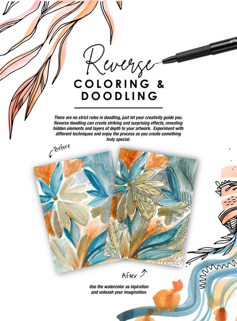 Faber Castell Reverse Coloring & Doodling Book-Neutrals Edition - 5A002BRT-1GF8S