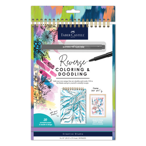 Faber Castell Reverse Coloring & Doodling Book-Brights Edition - 5A002BRP-1GF8T - 092633320433