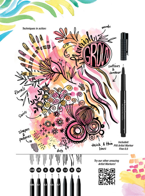 Faber Castell Reverse Coloring & Doodling Book-Brights Edition - 5A002BRP-1GF8T Faber Castell Reverse Coloring & Doodling Book-Brights Edition - 5A002BRP-1GF8T