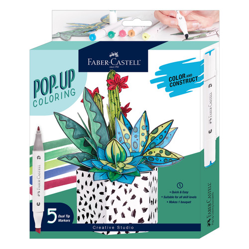 Faber Castell Pop Up Coloring Bouquet-Succulents - 5A002BRM-1GF97