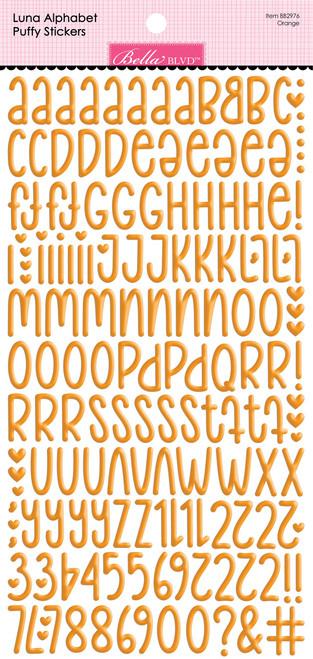 2 Pack - Bella Besties Luna Alphabet Puffy Stickers-Orange - 5A002BNF-1GF5V - 819812017249