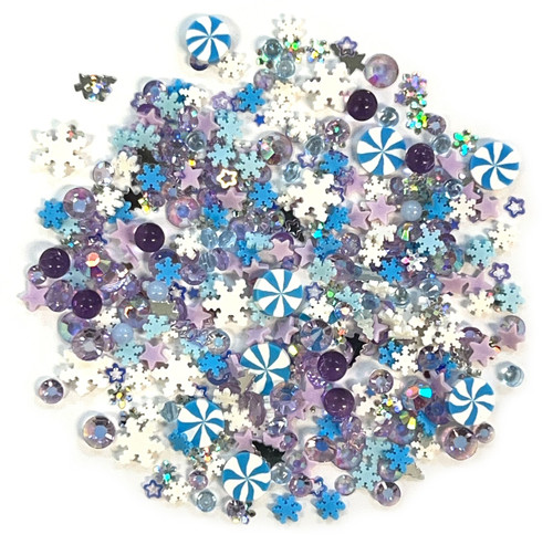 Buttons Galore Mix Upz Craft Embellishments 10g-Snow Swirl - MIXUPZ-1GF3B - 840934074391