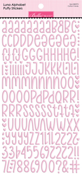 Bella Besties Luna Alphabet Puffy Stickers-Cotton Candy - 5A002BNF-1GF5M - 819812017232 Bella Besties Luna Alphabet Puffy Stickers-Cotton Candy - 5A002BNF-1GF5M - 819812017232