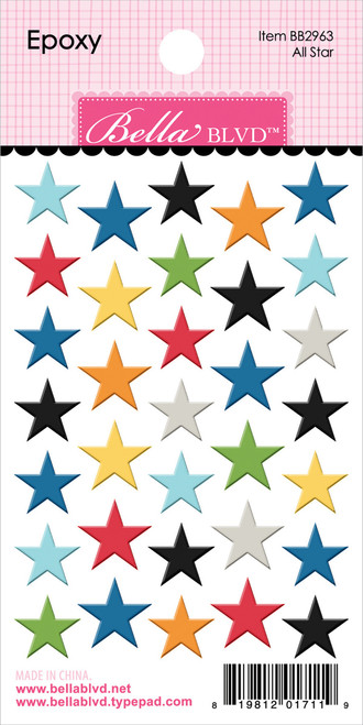 Teen Vibe Carson Epoxy Stickers-All Star - 5A002BP0-1GF6S - 819812017119