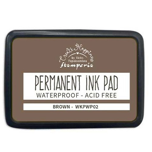 Create Happiness Permanent Ink pad-Brown 5A0029L4-1GCTD - 5993110035879