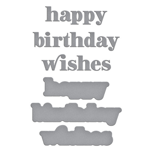 Spellbinders Etched Die From The Out And About Collection-Happy Birthday Wishes - 5A002BR7-1GF86