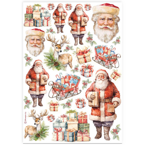 Stamperia Assorted Rice Paper A4 6/Sheets-Classic Christmas - 5A0029LB-1GCWG Stamperia Assorted Rice Paper A4 6/Sheets-Classic Christmas - 5A0029LB-1GCWG