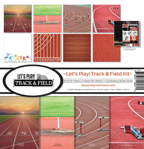 Reminisce Collection Kit 12"X12"-Let's Play! Track And Field - 5A002BXG-1GFG0 - 840310205715 Reminisce Collection Kit 12"X12"-Let's Play! Track And Field - 5A002BXG-1GFG0 - 840310205715