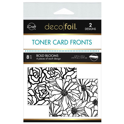 3 Pack - Deco Foil Toner Card Fronts 4.25"X5.5" 8/Pkg-Bold Blooms - 5A002BQN-1GF83 - 000943056874