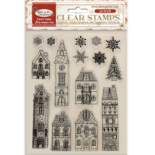 Stamperia Clear Stamps-Gear Up For Christmas Cozy Houses 5A0029HM-1GCWD - 5993110036791