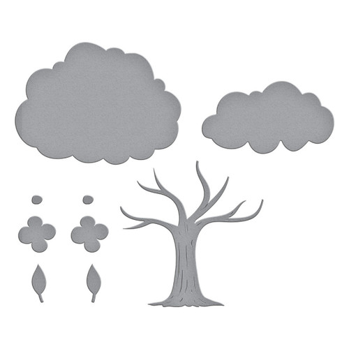 2 Pack - Spellbinders Etched Die From The Out And About Collection-Flowering Tree - 5A002BQY-1GF8B
