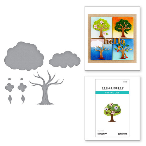 2 Pack - Spellbinders Etched Die From The Out And About Collection-Flowering Tree - 5A002BQY-1GF8B