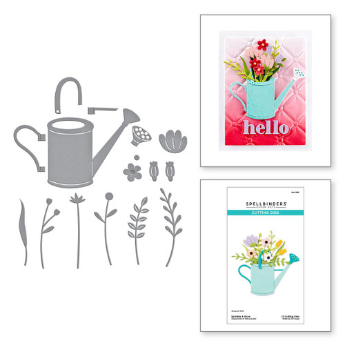 Spellbinders Etched Die From The Out And About Collection-Sprinkle & Grow - 5A002BR8-1GF8L