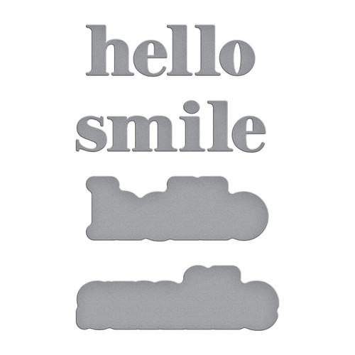 2 Pack - Spellbinders Etched Die From The Out And About Collection-Hello Smile - 5A002BR1-1GF8K