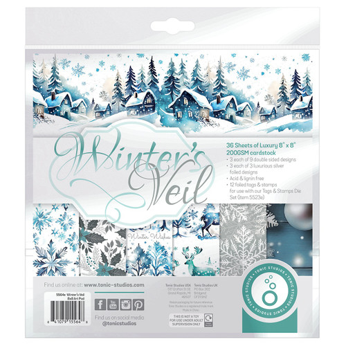 Tonic Studios Art Pad 8"X8"-Winter's Veil - 5A002293-1G4XL - 841079155648
