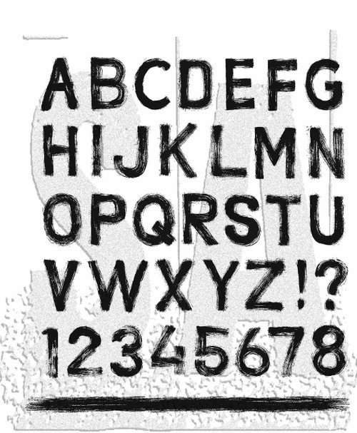 Tim Holtz Cling Stamps 7"X8.5"-Sign Painter - CMS-LG-1GF3Q - 691835434506