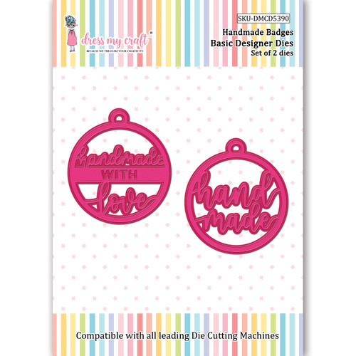 2 Pack - Dress My Craft Basic Designer Dies-Handmade Badges - 5A002BY5-1GFGF - 194186014309